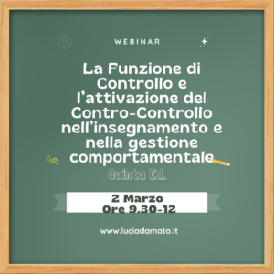 La funzione di controllo e l'attivazione del contro-controllo nelle risposte comportamentali - 5°Edizione