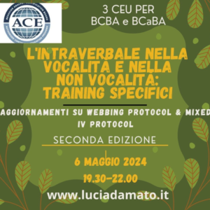 L’Intraverbale nella vocalità e nella non vocalità: Training specifici. 2° Edizione